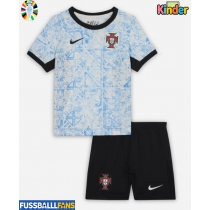 Portugal Auswärts Trikotsatz Kinder EM 2024 Kurzarm (+ Kurze Hosen)